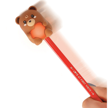Afia com depósito Urso de peluche - Apontar é mágico - Legami - Papelaria Encantada