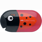 Afia dupla + Borracha Faber-Castell Joaninha - Papelaria Encantada