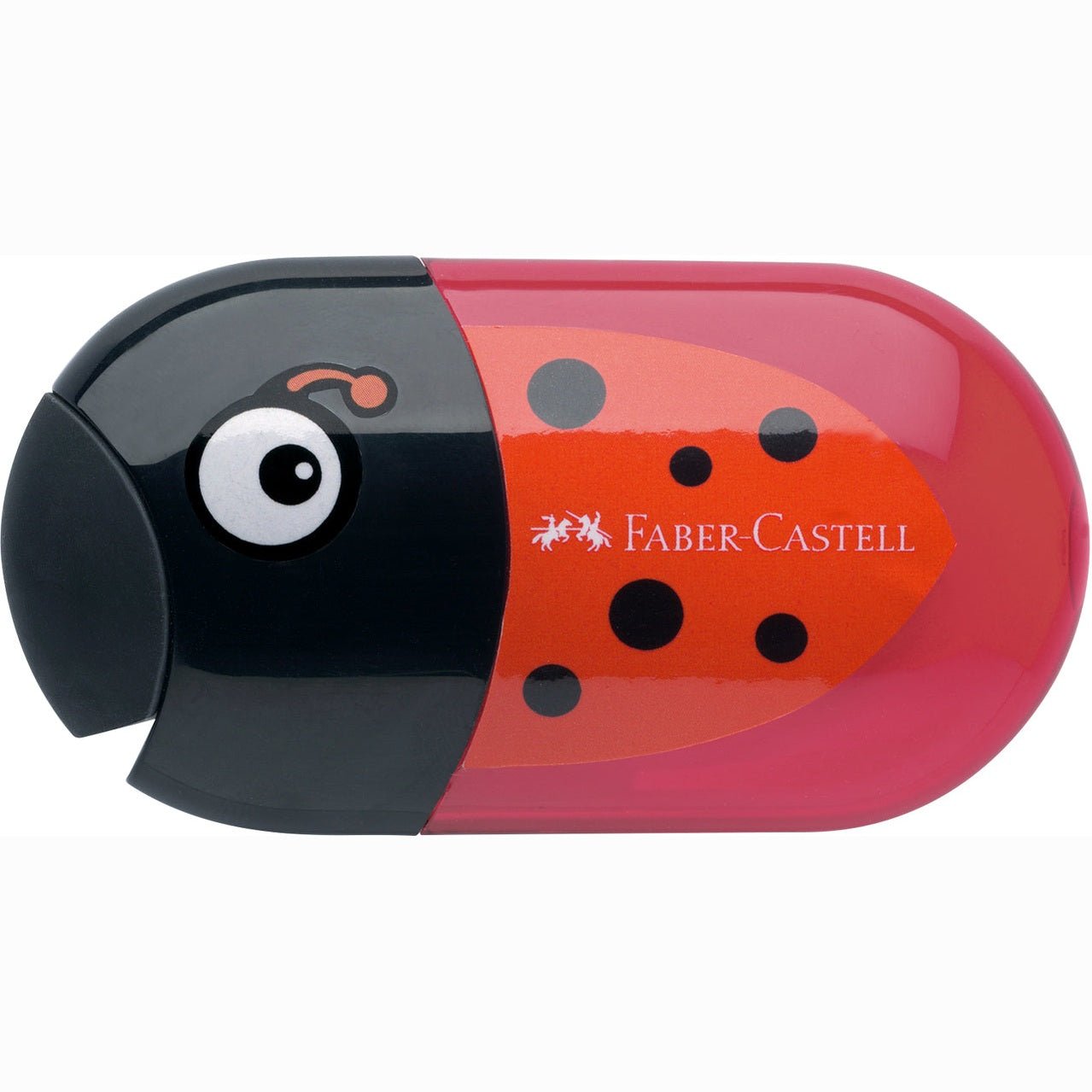 Afia dupla + Borracha Faber-Castell Joaninha - Papelaria Encantada