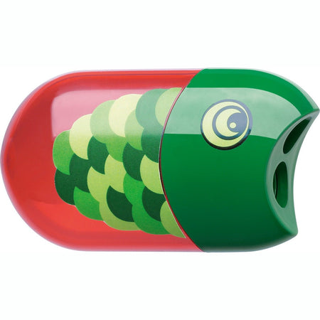 Afia dupla + Borracha Faber-Castell Papagaio - Papelaria Encantada