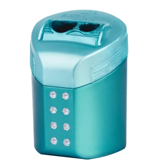 Afia Dupla RollOn Sparkle Azul oceano Faber - castell - Papelaria Encantada