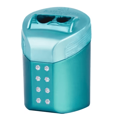 Afia Dupla RollOn Sparkle Azul oceano Faber - castell - Papelaria Encantada