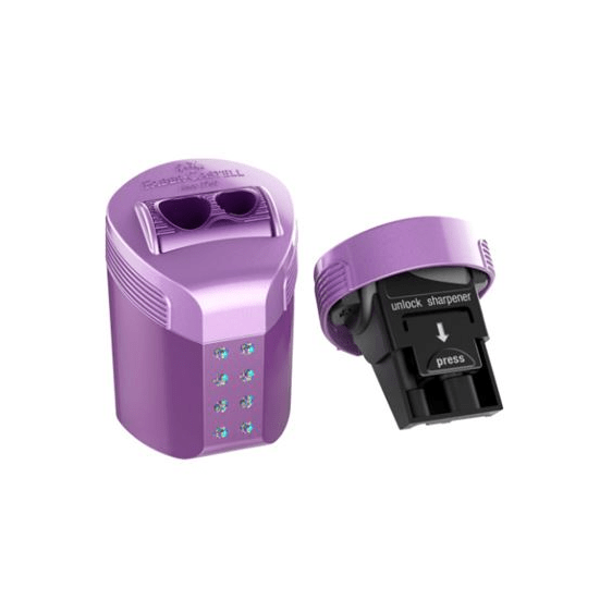 Afia Dupla RollOn Sparkle Lilás Faber - castell - Papelaria Encantada