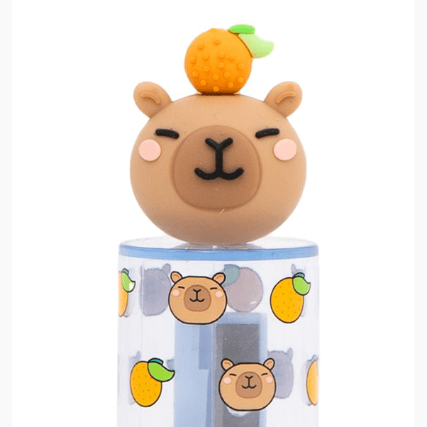 Afia-Lápis com Depósito - Capivara Mr wonderful - Papelaria Encantada