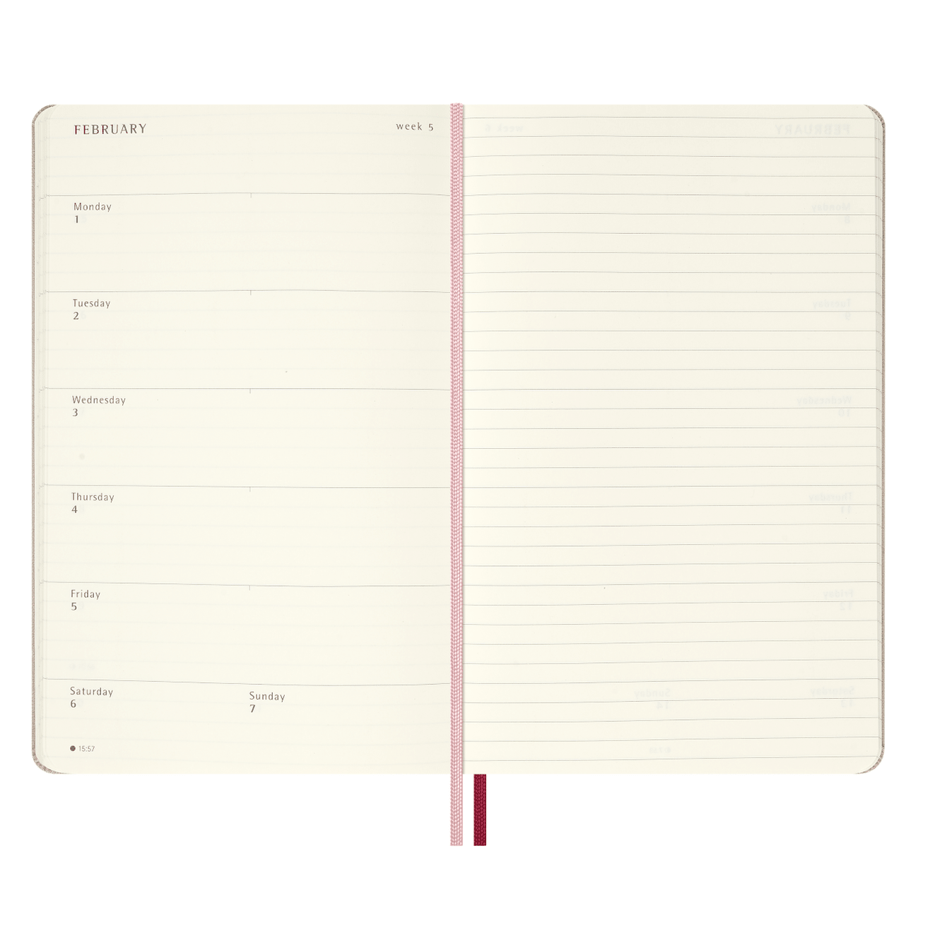 Agenda 18 Meses Moleskine Sakura 2026/2027 - Papelaria Encantada