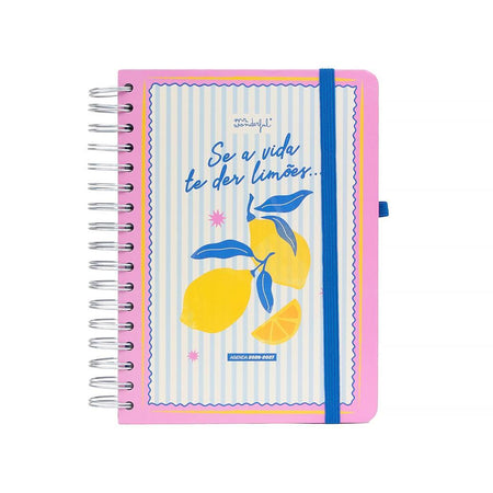 Agenda 26-27 Diária - Se a vida te der limões - Mr. Wonderful - Papelaria Encantada