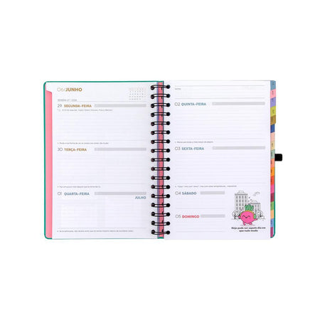 Agenda 26-27 Semanal 18 meses - Sonha muito, vive livre - Mr. Wonderful - Papelaria Encantada