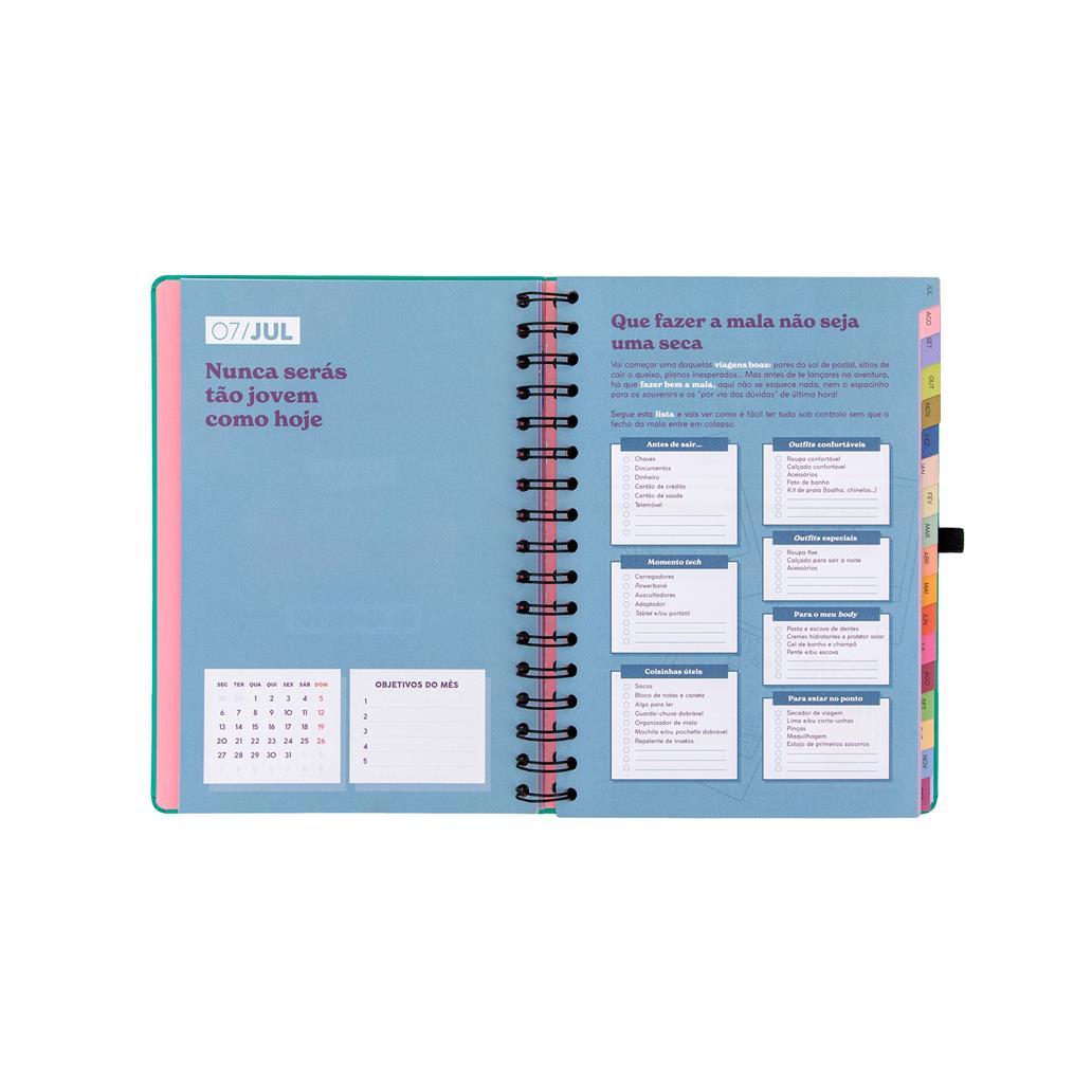 Agenda 26-27 Semanal 18 meses - Sonha muito, vive livre - Mr. Wonderful - Papelaria Encantada