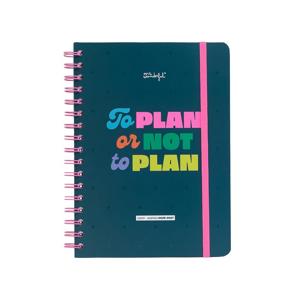 Agenda 26-27 Semanal Basic - To plan or not to plan - Mr. Wonderful - Papelaria Encantada
