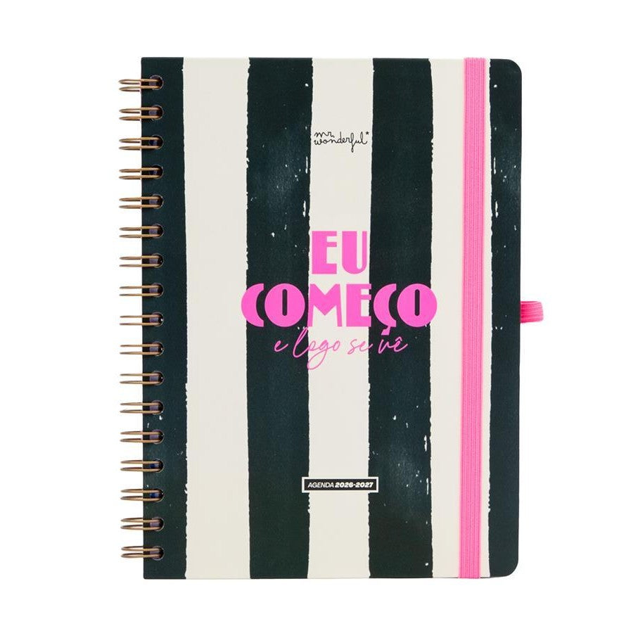 Agenda 26-27 Semanal - Eu começo e logo se vê - Mr. Wonderful - Papelaria Encantada