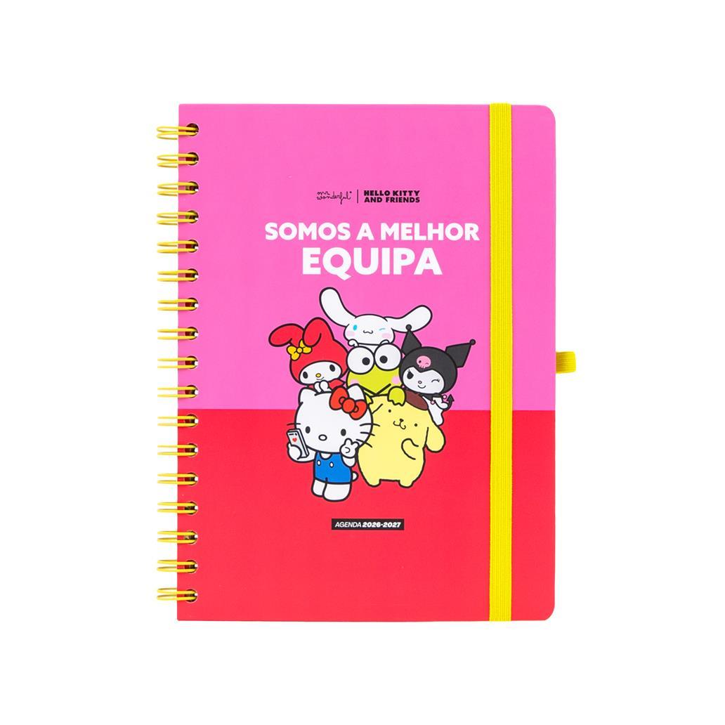 Agenda 26-27 Semanal Hello Kitty & Friends x Mr. Wonderful - Somos a melhor equipa - Mr. Wonderful - Papelaria Encantada