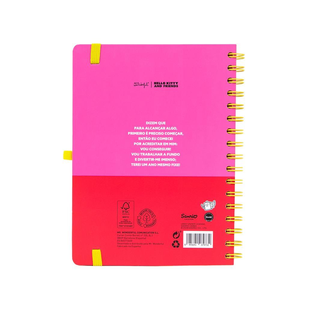 Agenda 26-27 Semanal Hello Kitty & Friends x Mr. Wonderful - Somos a melhor equipa - Mr. Wonderful - Papelaria Encantada