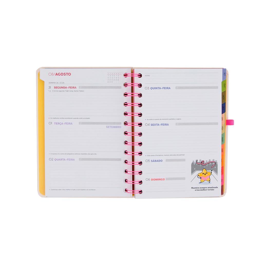 Agenda 26 - 27 Semanal Pequena + 3 Esferográficas apagáveis Bo - Bo - Ready Mr Wonderful - Papelaria Encantada