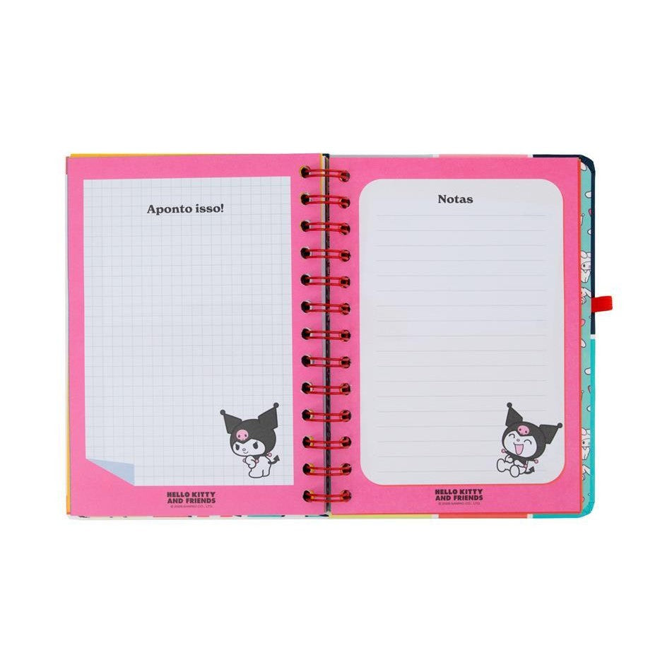 Agenda 26-27 Semanal Pequena Hello Kitty & Friends x Mr. Wonderful + 3 Esferográficas Apagáveis Bo-Bo - Somos a melhor equipa - Mr. Wonderful - Papelaria Encantada
