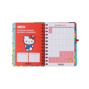 Agenda 26-27 Semanal Pequena Hello Kitty & Friends x Mr. Wonderful + 3 Esferográficas Apagáveis Bo-Bo - Somos a melhor equipa - Mr. Wonderful - Papelaria Encantada
