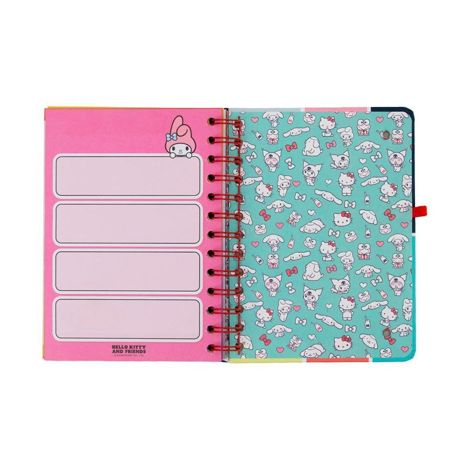 Agenda 26-27 Semanal Pequena Hello Kitty & Friends x Mr. Wonderful + 3 Esferográficas Apagáveis Bo-Bo - Somos a melhor equipa - Mr. Wonderful - Papelaria Encantada
