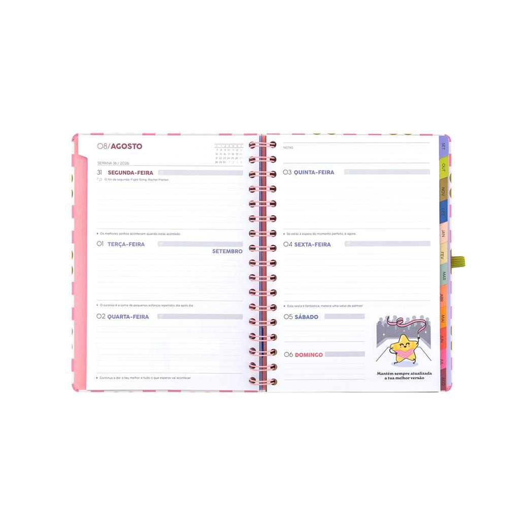 Agenda 26-27 Semanal - Vive hoje, planeia sempre - Mr. Wonderful - Papelaria Encantada