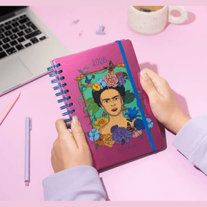 AGENDA ANUAL 2026 SEMANA VISTA A5 FRIDA KAHLO - Papelaria Encantada