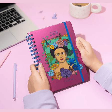 AGENDA ANUAL 2026 SEMANA VISTA A5 FRIDA KAHLO - Papelaria Encantada