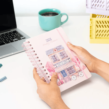 AGENDA ANUAL 2026 SEMANAL A5 PARIS WATERCOLOR - Papelaria Encantada