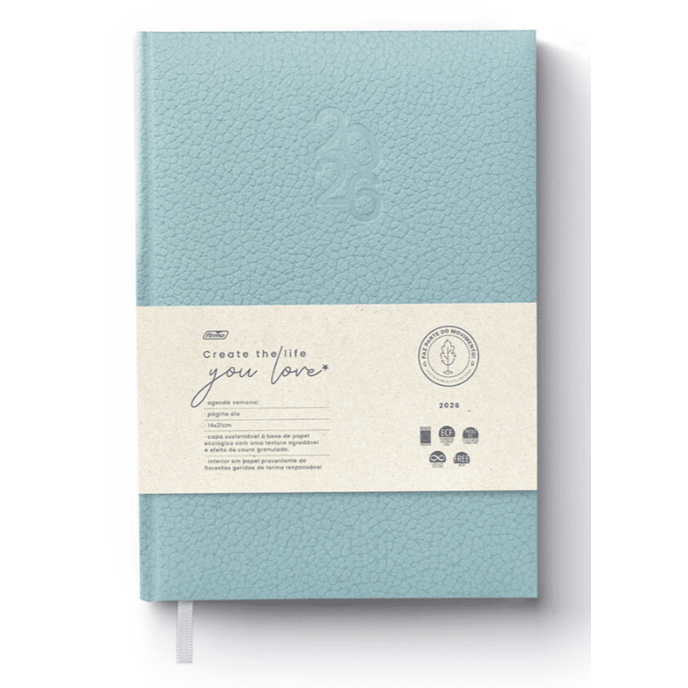 Agenda anual Firmo 2026 Ophelia, 140 x 210 mm - Papelaria Encantada