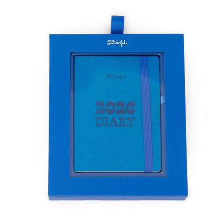 Agenda de bolso 2026 Visão semanal pequena - Azul - Papelaria Encantada