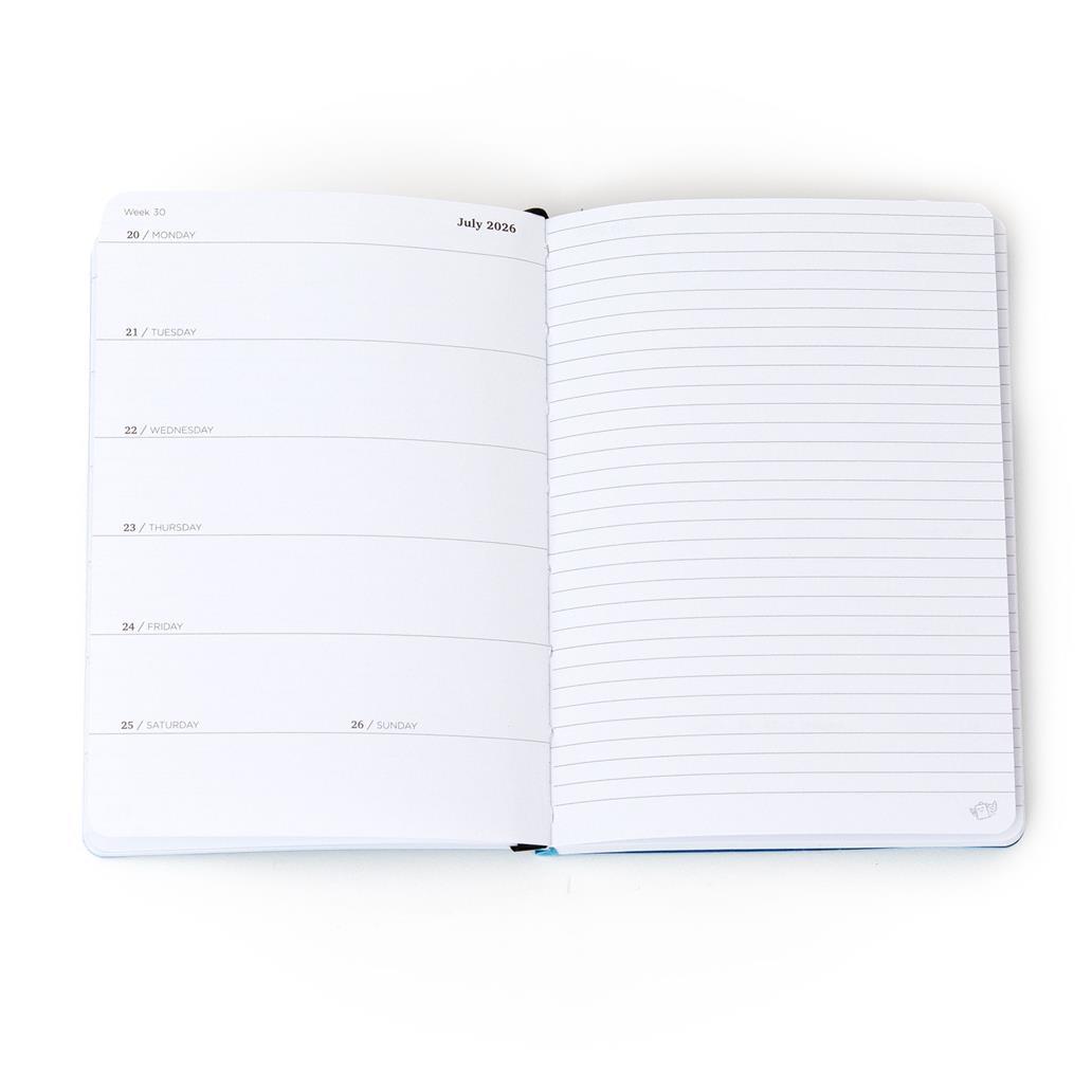 Agenda de bolso 2026 Visão semanal pequena - Azul - Papelaria Encantada