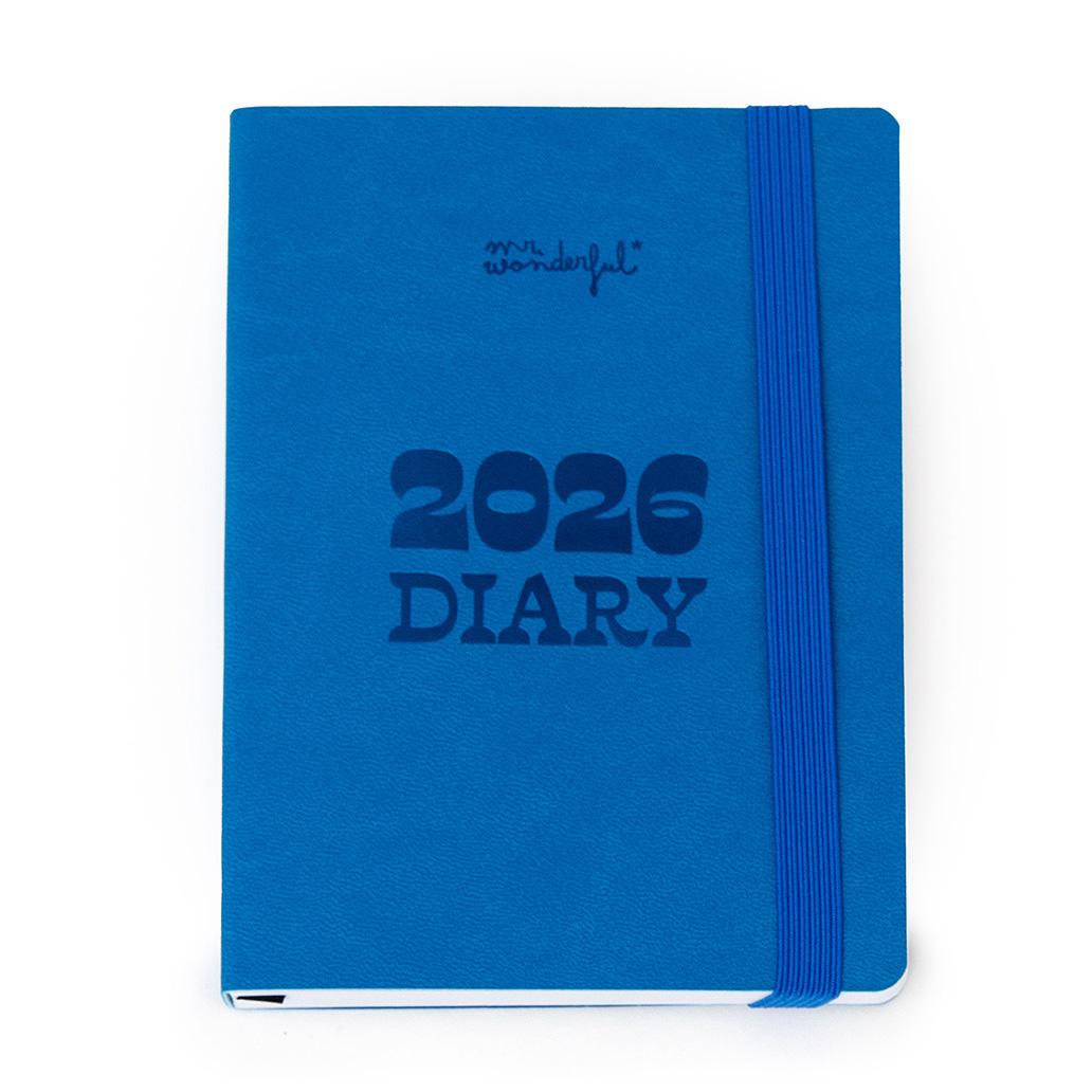 Agenda de bolso 2026 Visão semanal pequena - Azul - Papelaria Encantada