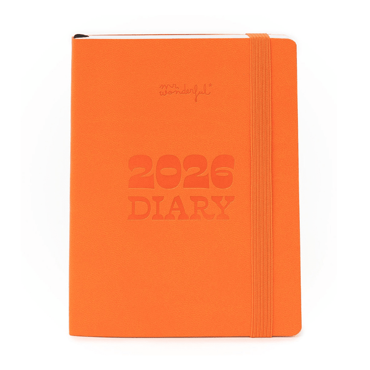 Agenda de bolso 2026 Visão semanal pequena - Laranja Mr.wonderful - Papelaria Encantada