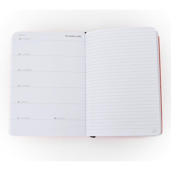 Agenda de bolso 2026 Visão semanal pequena - Laranja Mr.wonderful - Papelaria Encantada