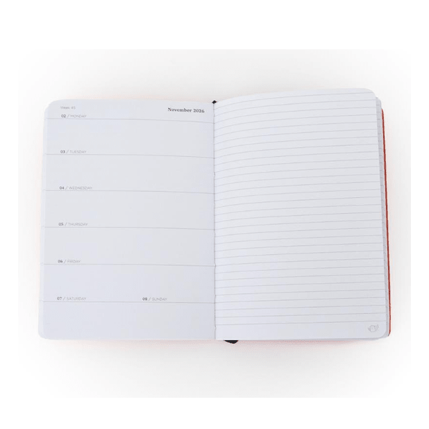 Agenda de bolso 2026 Visão semanal pequena - Laranja Mr.wonderful - Papelaria Encantada