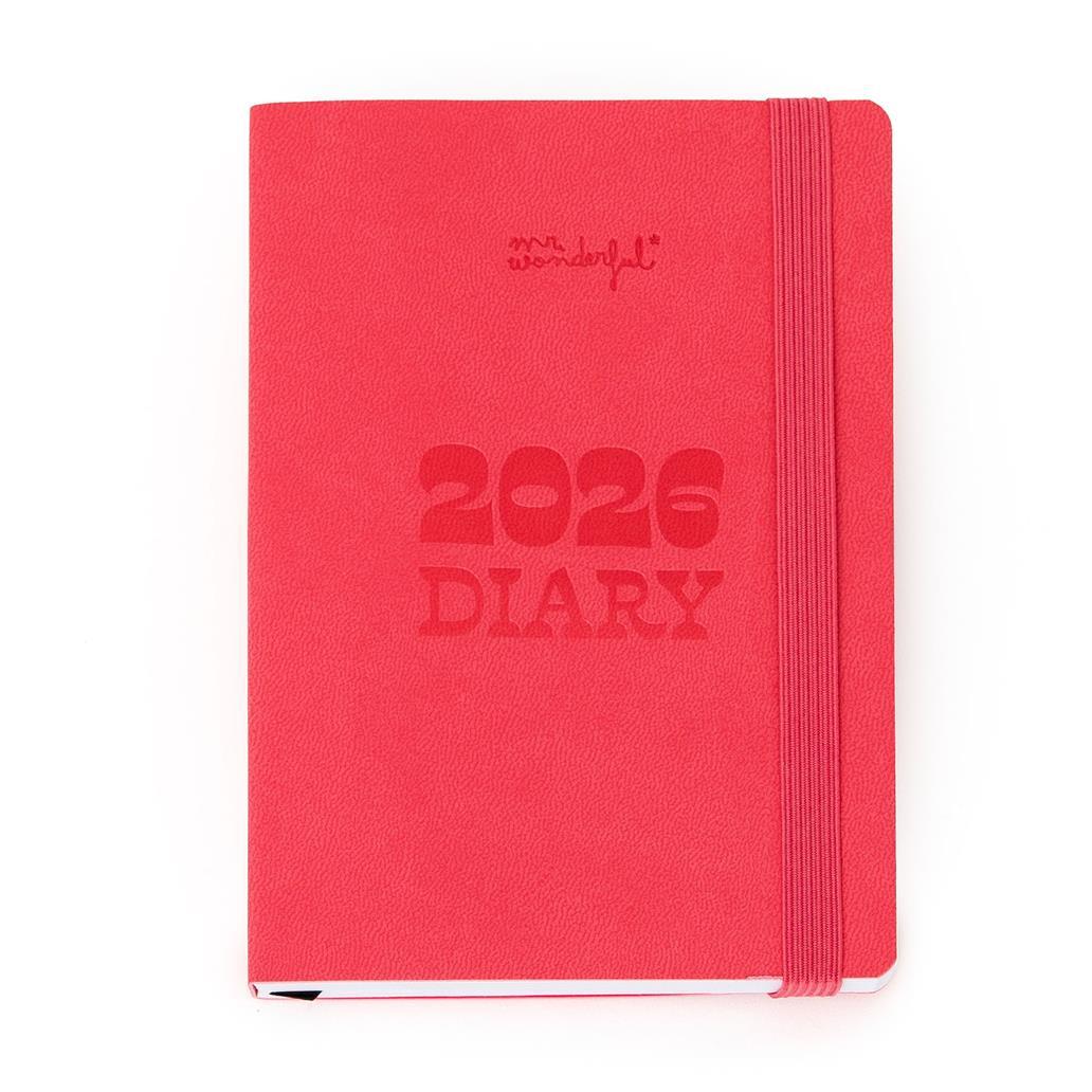Agenda de bolso 2026 Visão semanal pequena - Rosa Mr.wonderful - Papelaria Encantada
