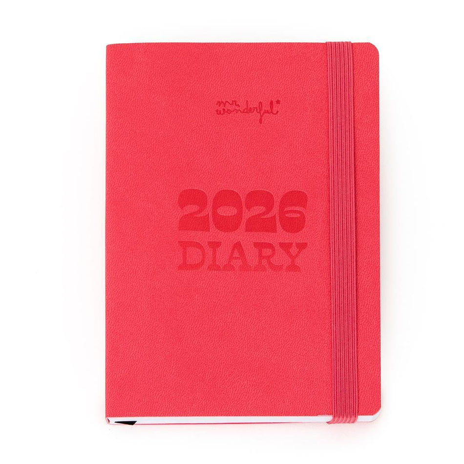 Agenda de bolso 2026 Visão semanal pequena - Rosa Mr.wonderful - Papelaria Encantada