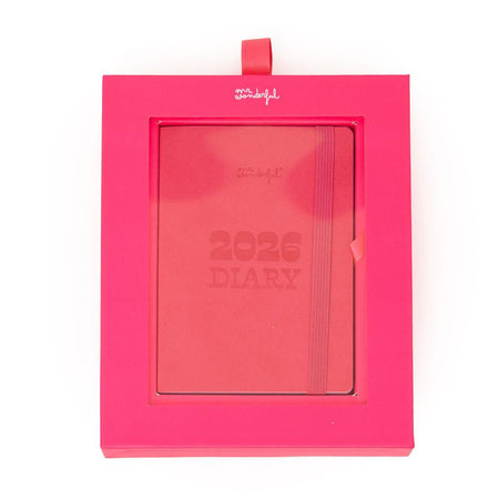 Agenda de bolso 2026 Visão semanal pequena - Rosa Mr.wonderful - Papelaria Encantada