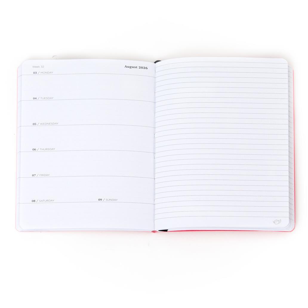 Agenda de bolso 2026 Visão semanal pequena - Rosa Mr.wonderful - Papelaria Encantada