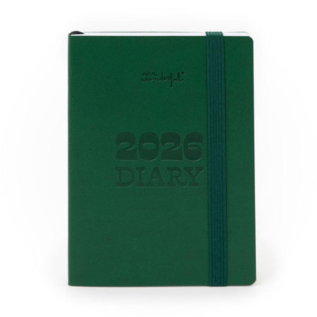 Agenda de bolso 2026 Visão semanal pequena - Verde Mr.wonderful - Papelaria Encantada
