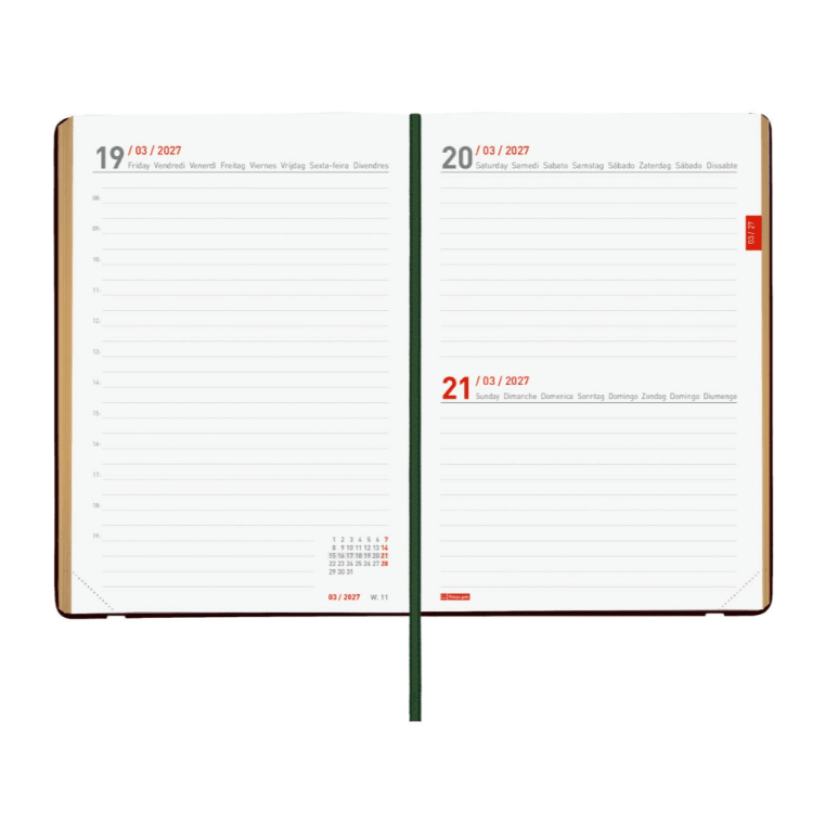 Agenda diária 120x170mm 2026/27 18 meses Finocam Mara Daisy - Papelaria Encantada