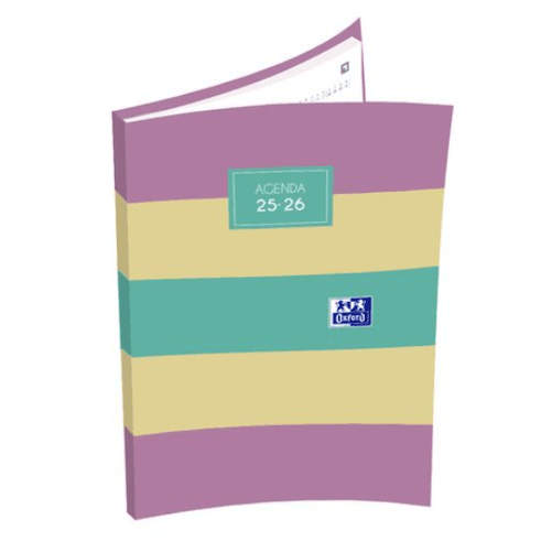 Agenda Escolar Semanal 12 Meses 2025-2026 Oxford Color Block A6 - Papelaria Encantada