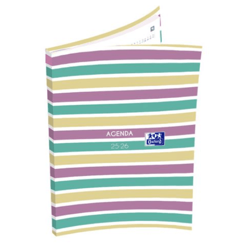 Agenda Escolar Semanal 12 Meses 2025-2026 Oxford Color Block A6 - Papelaria Encantada