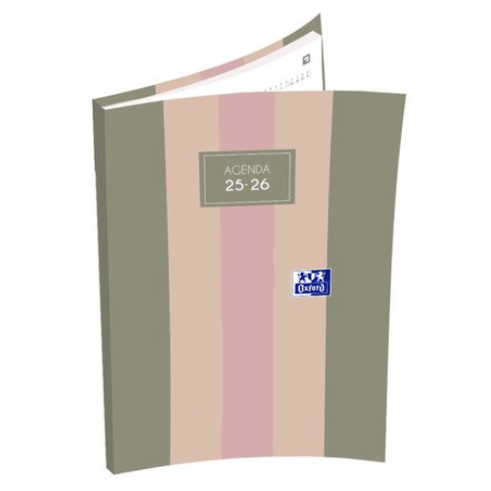 Agenda Escolar Semanal 12 Meses 2025-2026 Oxford Color Block A6 - Papelaria Encantada
