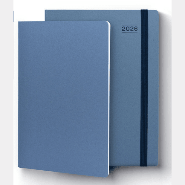 Agenda firmo 2026 Diária e Caderno Eco Blue, 140 x 210 mm, Azul - Papelaria Encantada