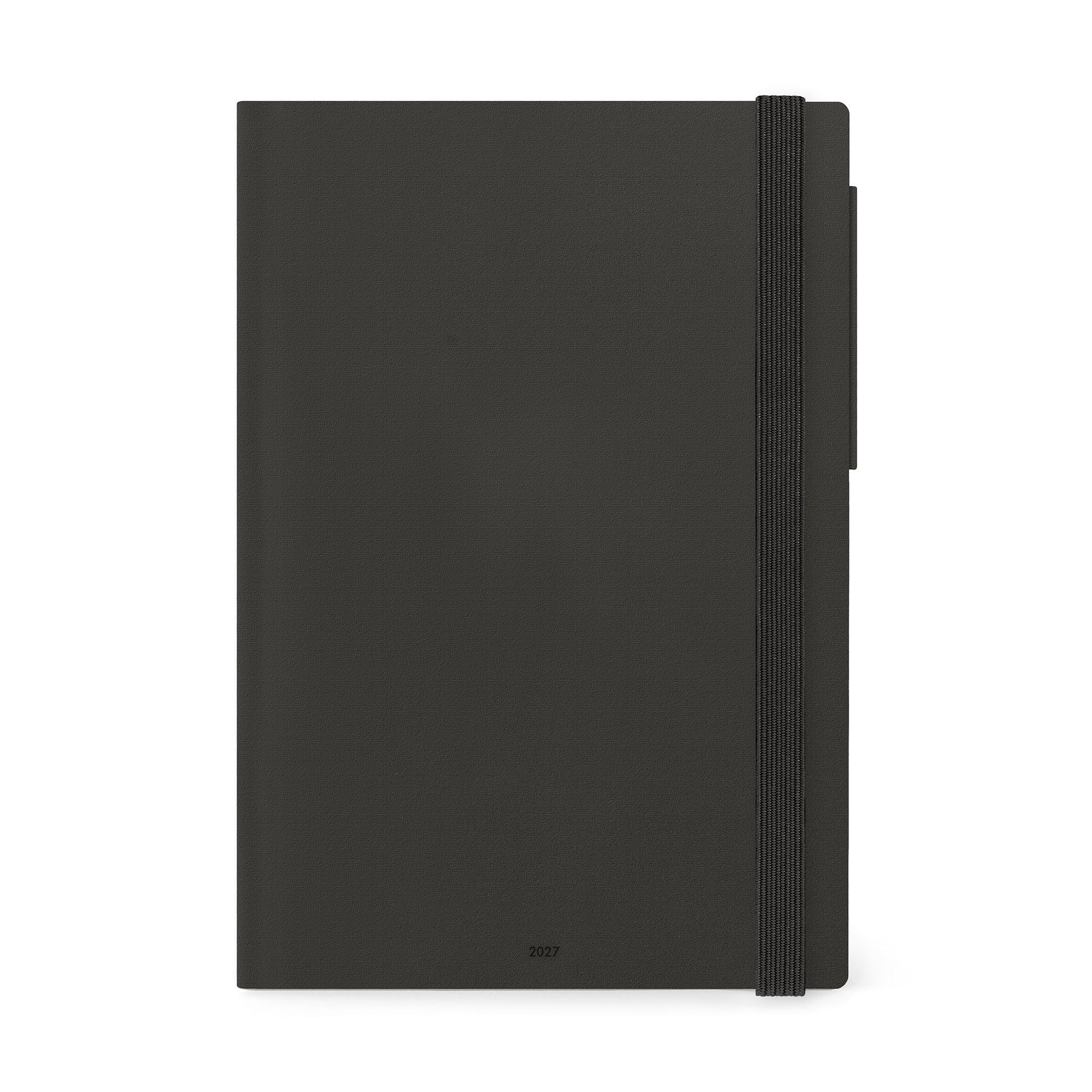 Agenda Legami 12 Meses 2027 Diária Black Suit - Papelaria Encantada