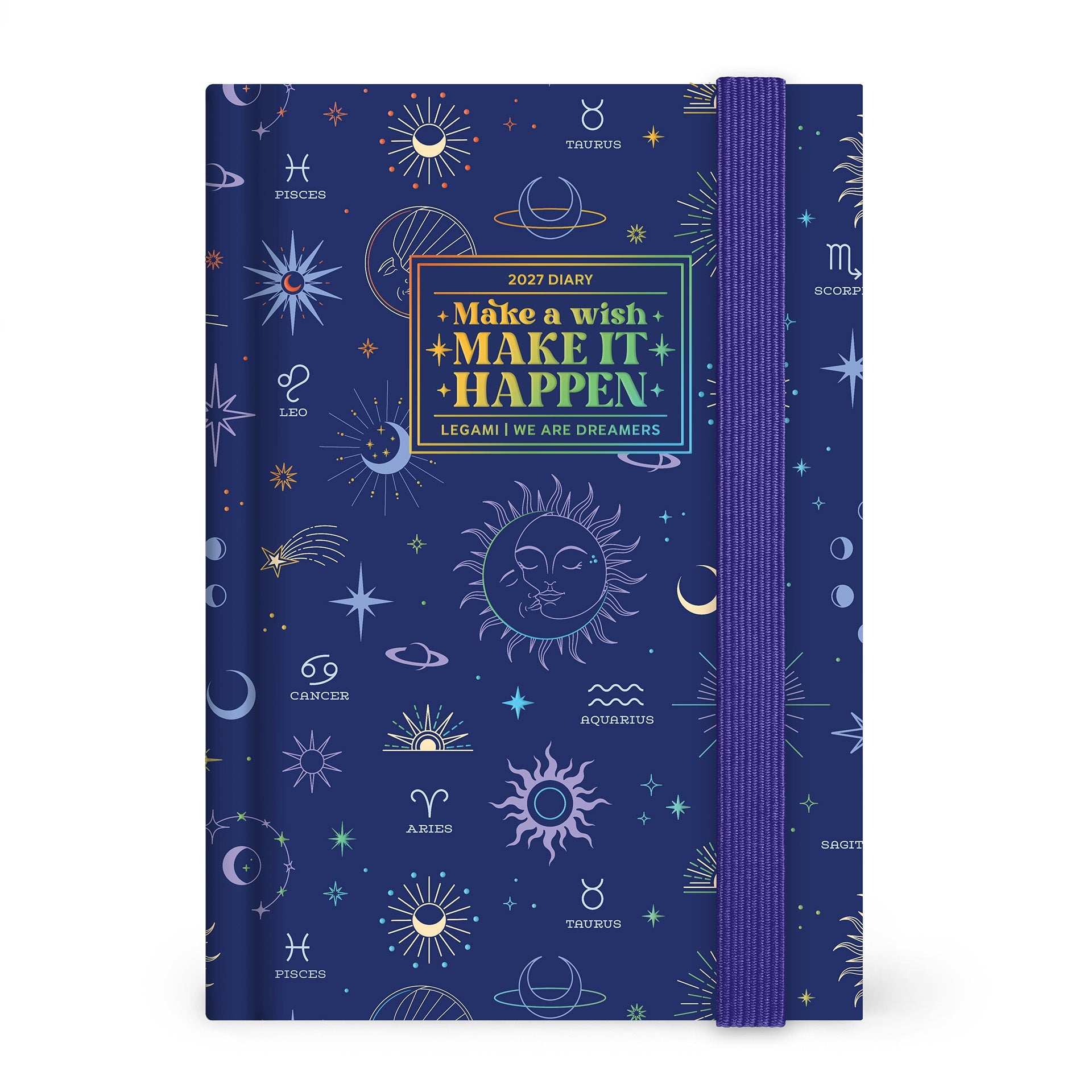 Agenda Legami 12 Meses 2027 Diária Celestial - Papelaria Encantada