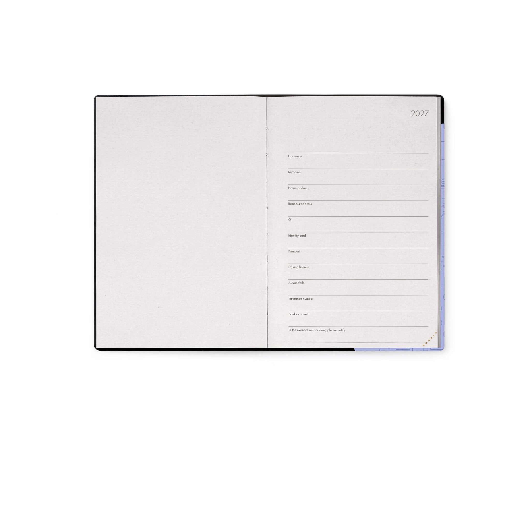 Agenda Legami 12 Meses 2027 Diária Cosmic Lilac - Papelaria Encantada