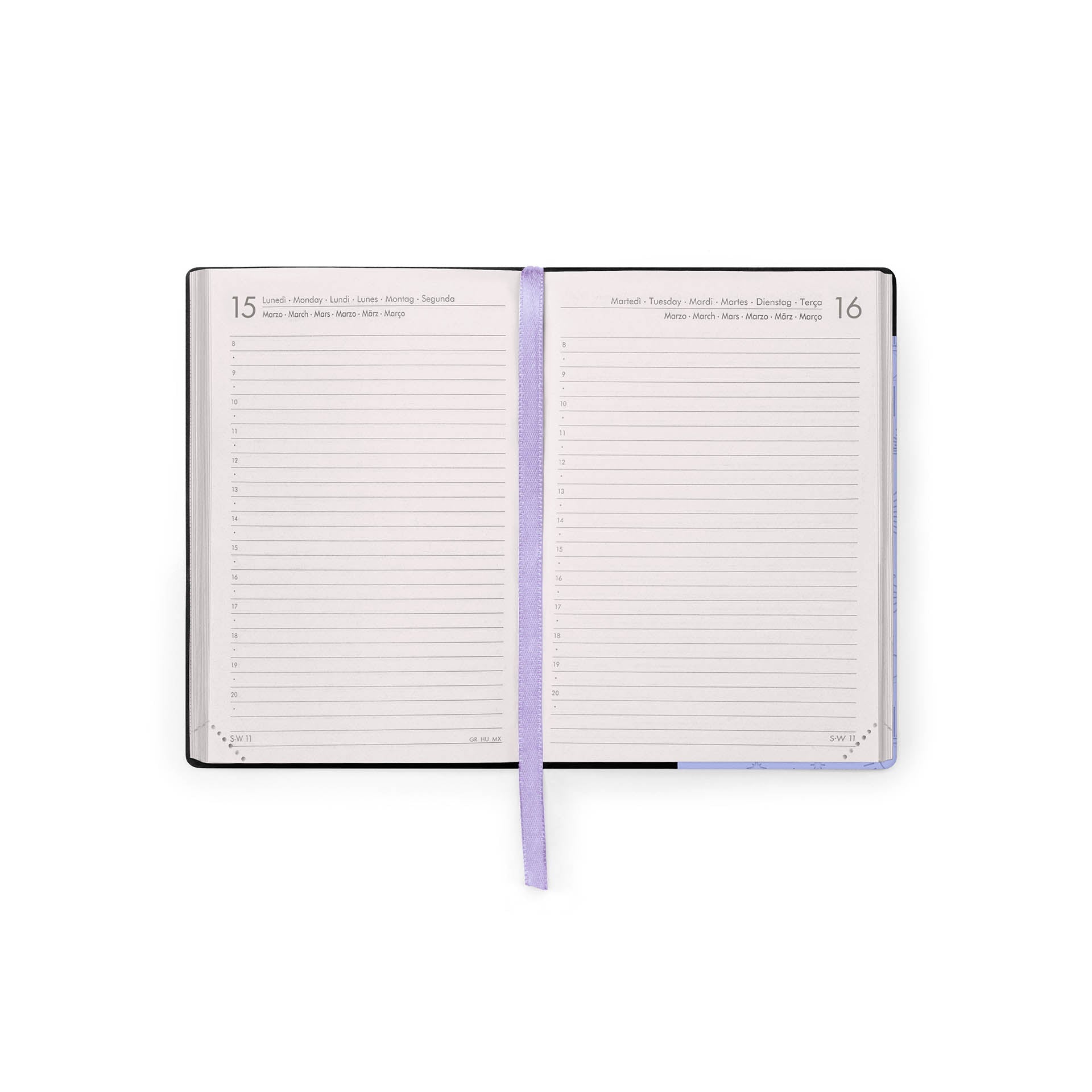 Agenda Legami 12 Meses 2027 Diária Cosmic Lilac - Papelaria Encantada