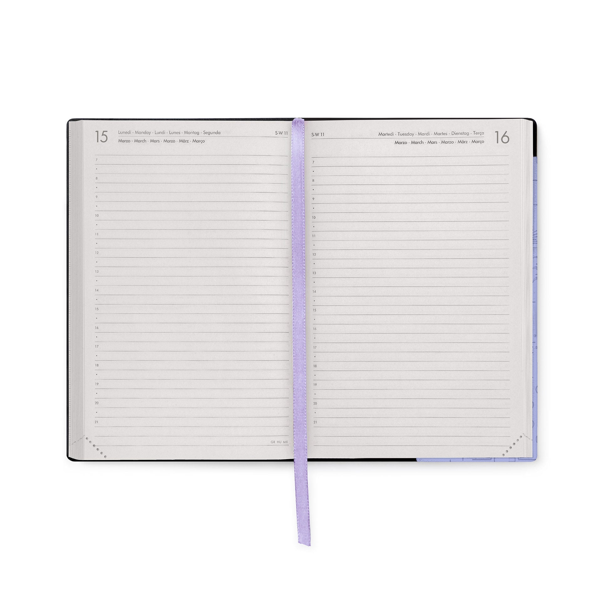 Agenda Legami 12 Meses 2027 Diária Cosmic Lilac - Papelaria Encantada