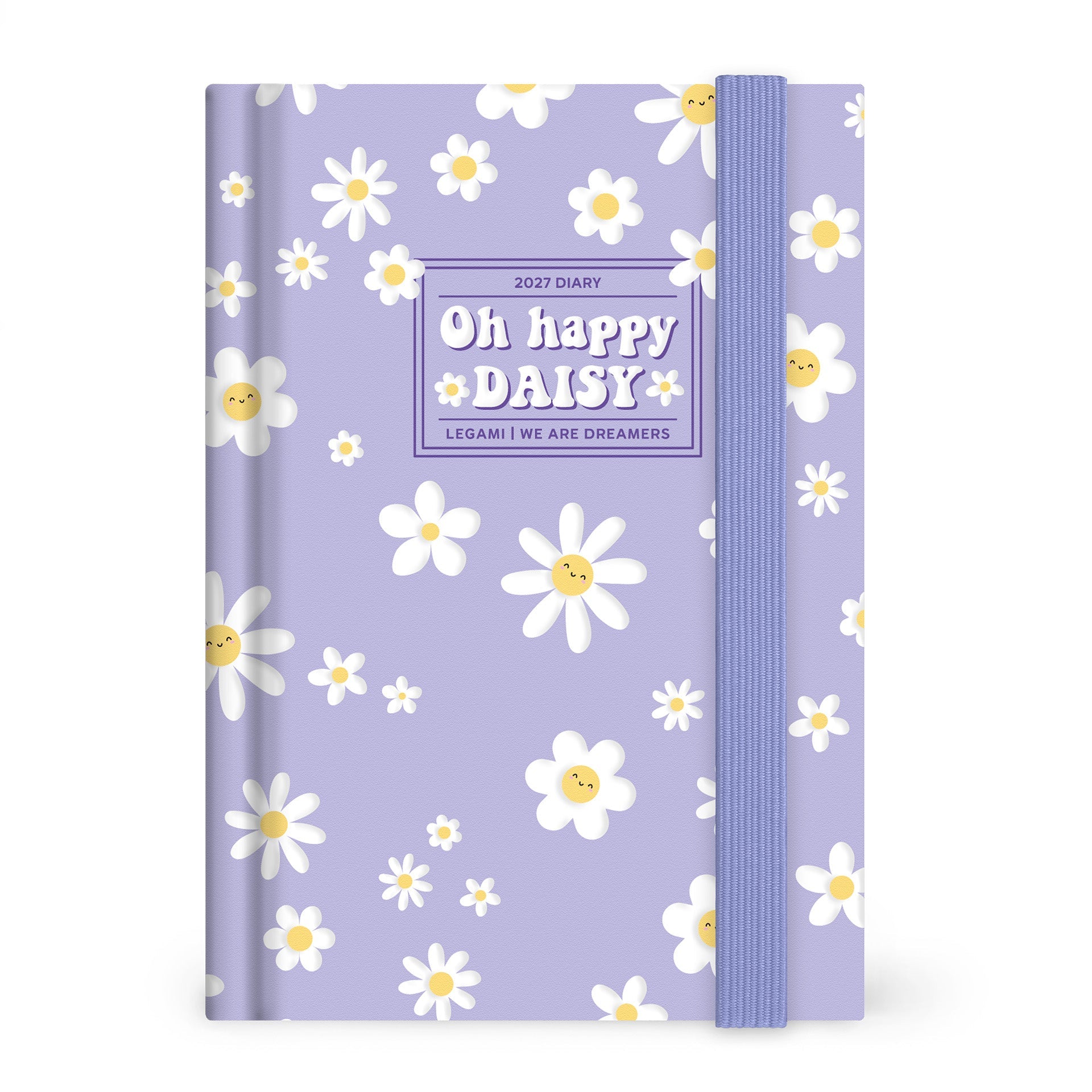 Agenda Legami 12 Meses 2027 Diária Daisy Lilac - Papelaria Encantada