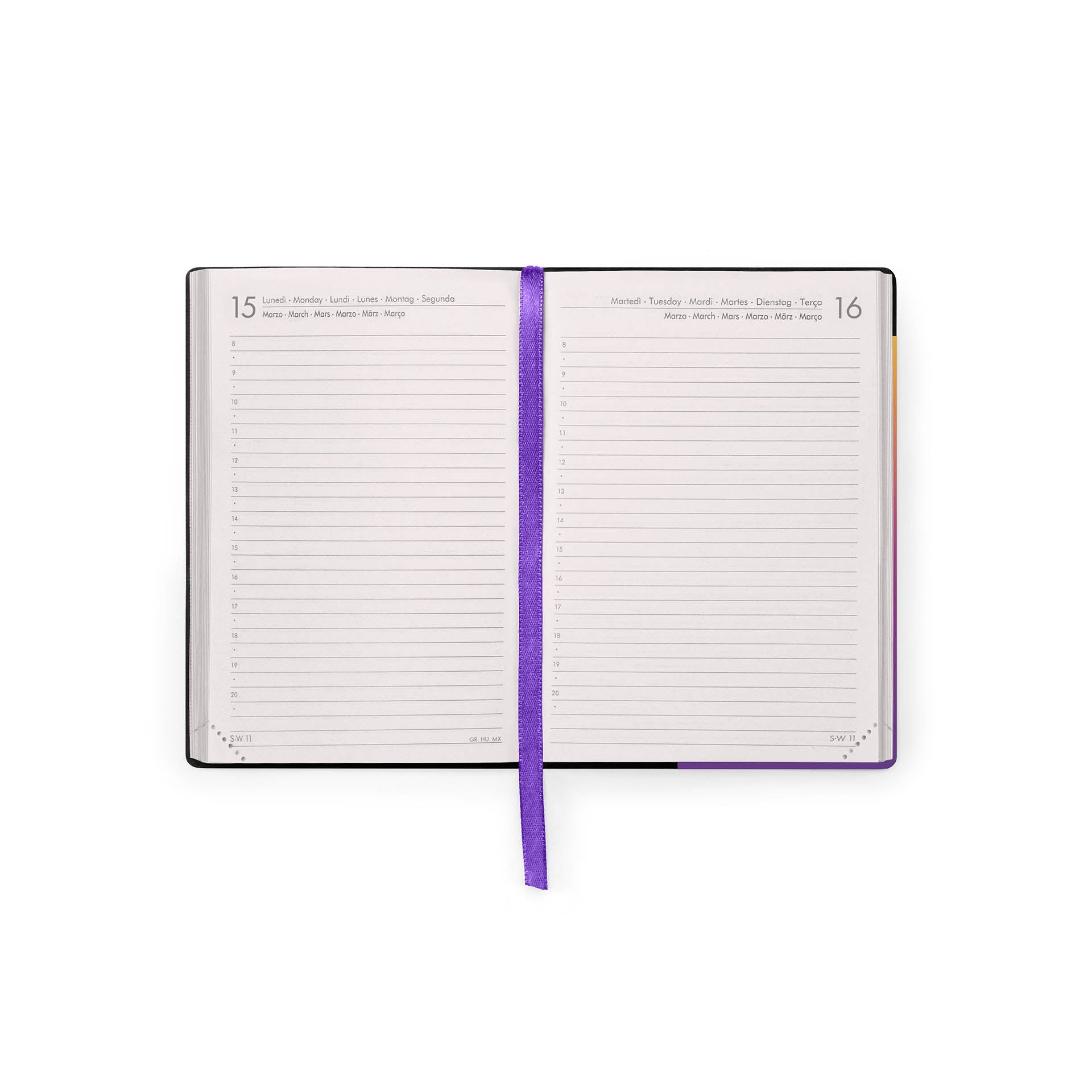 Agenda Legami 12 Meses 2027 Diária Sunset Vibes - Papelaria Encantada