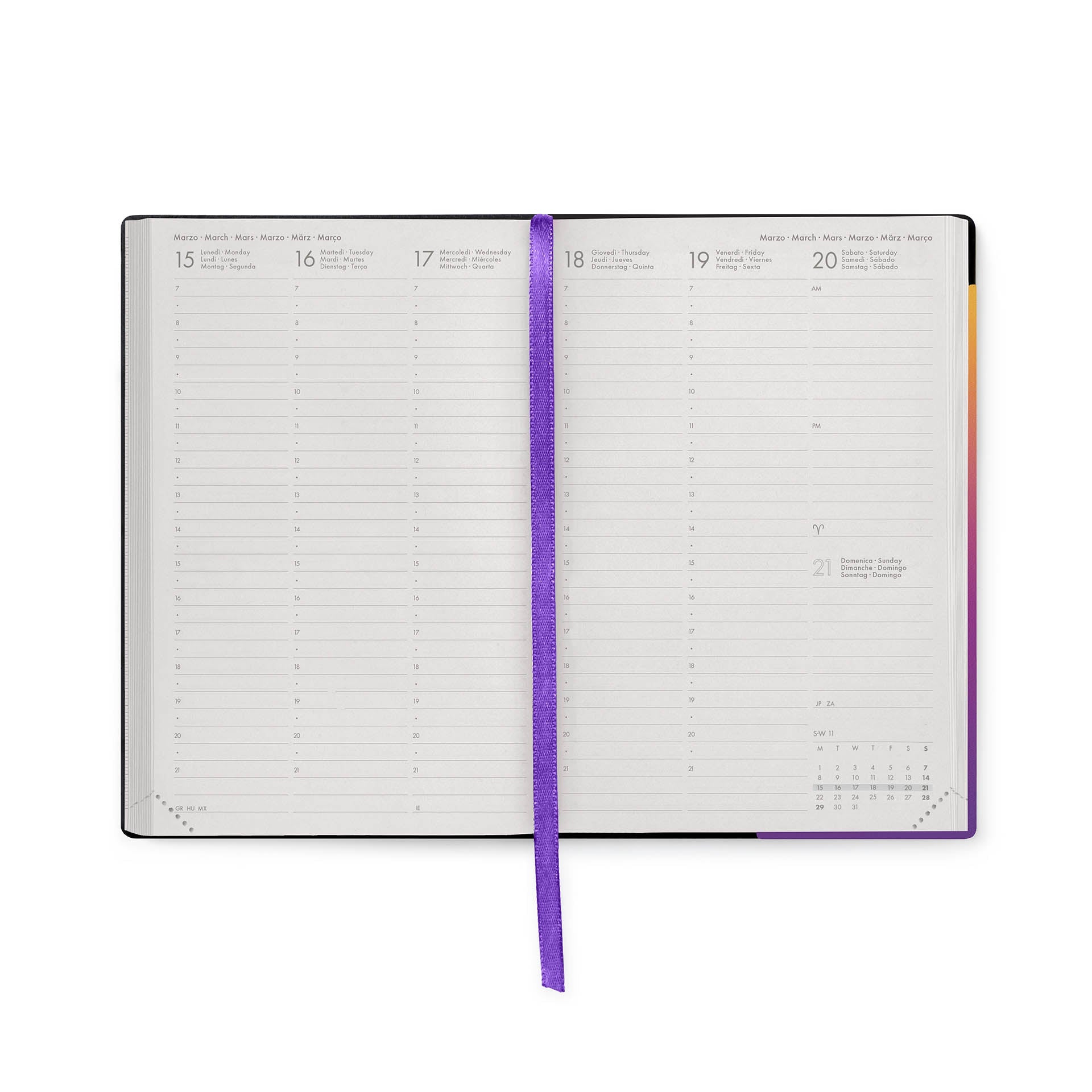 Agenda Legami 12 Meses 2027 Diária Sunset Vibes - Papelaria Encantada