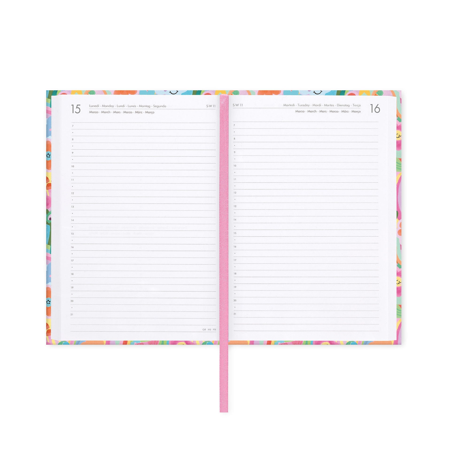 Agenda Legami 16 meses Diária -Média- Cogumelos - Papelaria Encantada